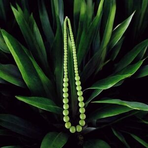 🍀Vintage Lime Green Beaded Necklace Colier